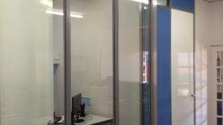 Full height office glass walls installed in perth